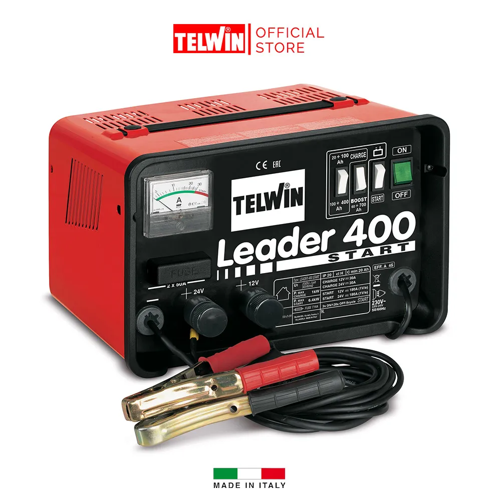 Bộ sạc & khởi động bình ắc quy Telwin LEADER 400 START